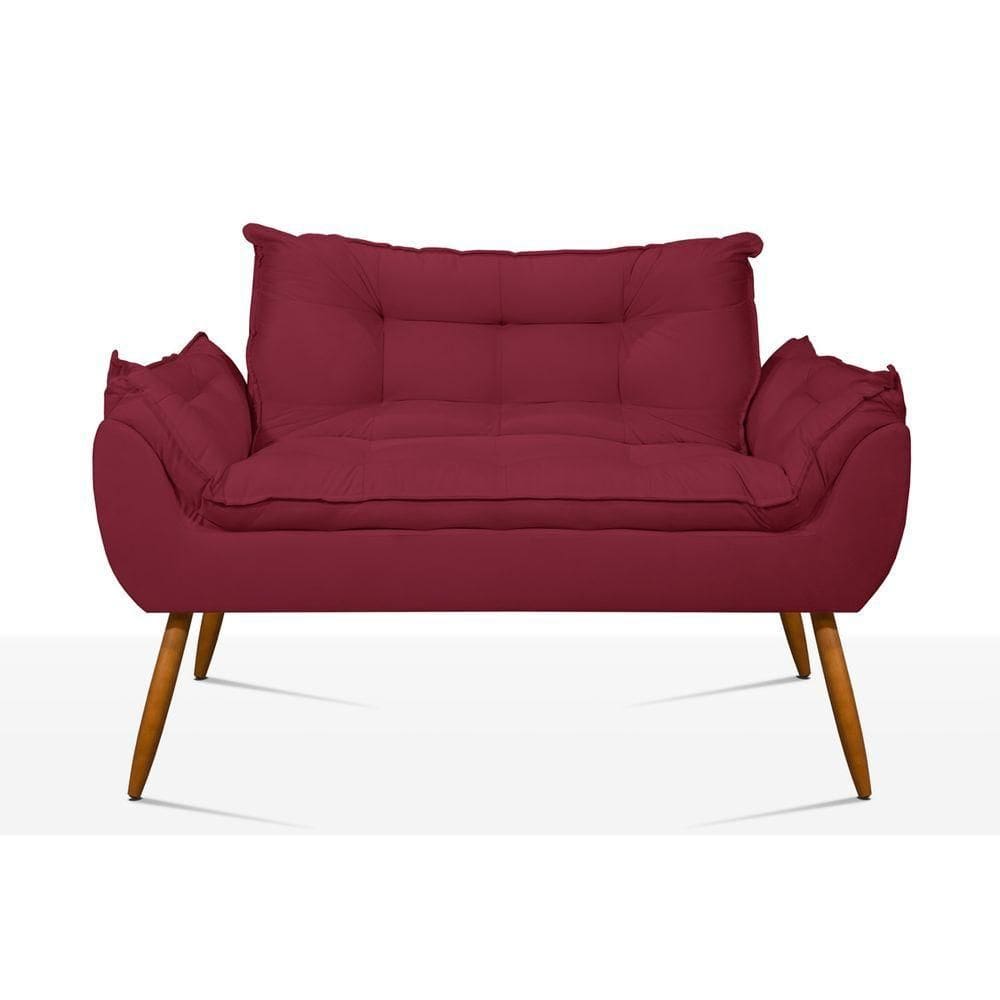 Namoradeira Opala Sofá Confortável ? Balaqui Decor Cor:marsala