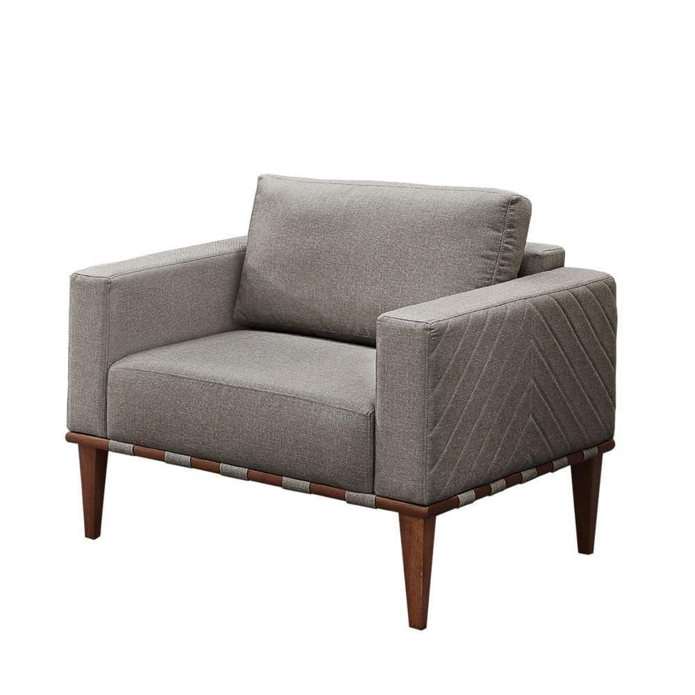 Poltrona Bella Luxo Madeira Maciça Castellar Móbile Linho Cappuccino Linho Cappuccino