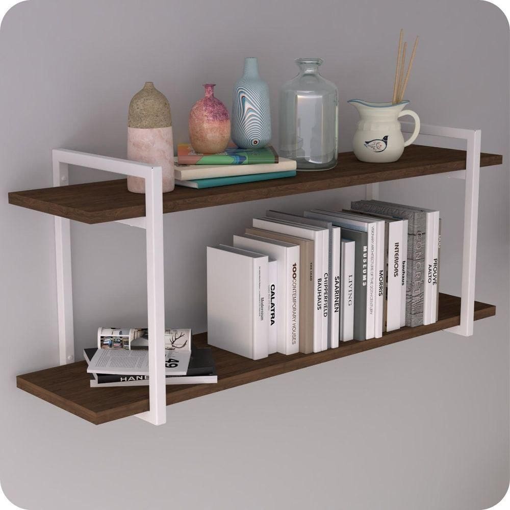 Prateleira Estilo Industrial P/ Quarto Parede Gnd Bm 100Cm