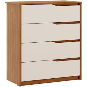 Comoda 04 Gavetas Corrediças Amendola Touch Off White
