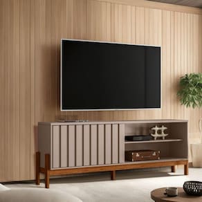 Rack Para Tv Até 75 Aurora 1.8 Mobler Grigio-cinamomo Mel