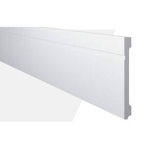 Kit com 10 Barras Rodapé Gart de Poliestireno Fb20 18mmx20cm Metro Linear 7,32m Branco