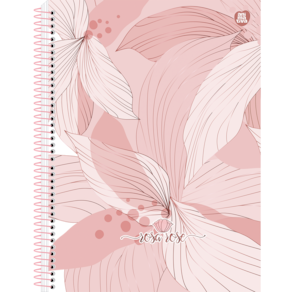 Caderno Espiral Universitário Capa Dura 1 Matéria 80 Folhas Rosa Rose - Animativa