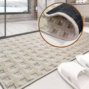 1 Tapete Banheiro Antiderrapante Grande Soft Re60 Js 50X100