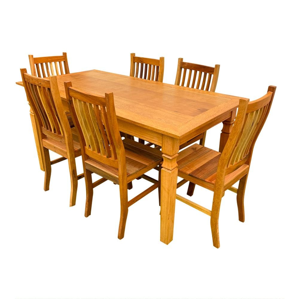 Mesa de Madeira de Demolição 1,60x 0,80 com 6 Cadeiras Anatômica Sudeste Rustico