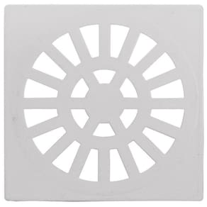 Kit 3 Grelha Quadrada 10,2 x 10,2cm em PVC Astra Branco
