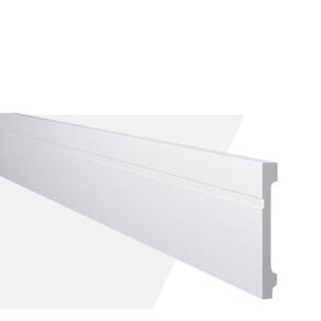 Kit com 20 Barras Rodapé Gart de Poliestireno Fb15 18mmx15cm Metro Linear 7,32m Branco