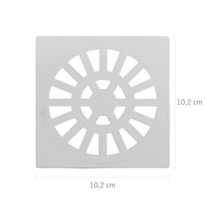 Kit 7 Grelha Quadrada 10,2 x 10,2cm em PVC Astra Branco