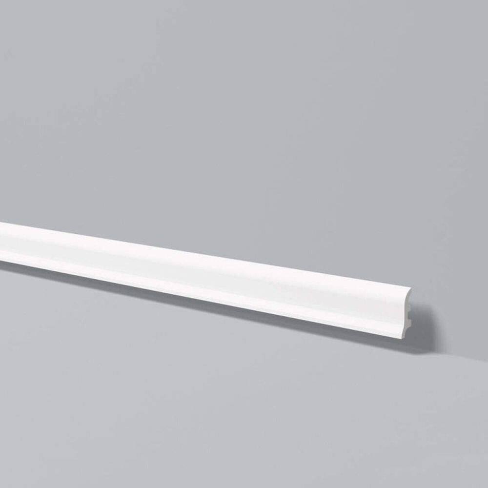 Kit com 5 Barras Rodapé Gart de Poliestireno Fl3 17mmx6cm Metro Linear 7,32m Branco