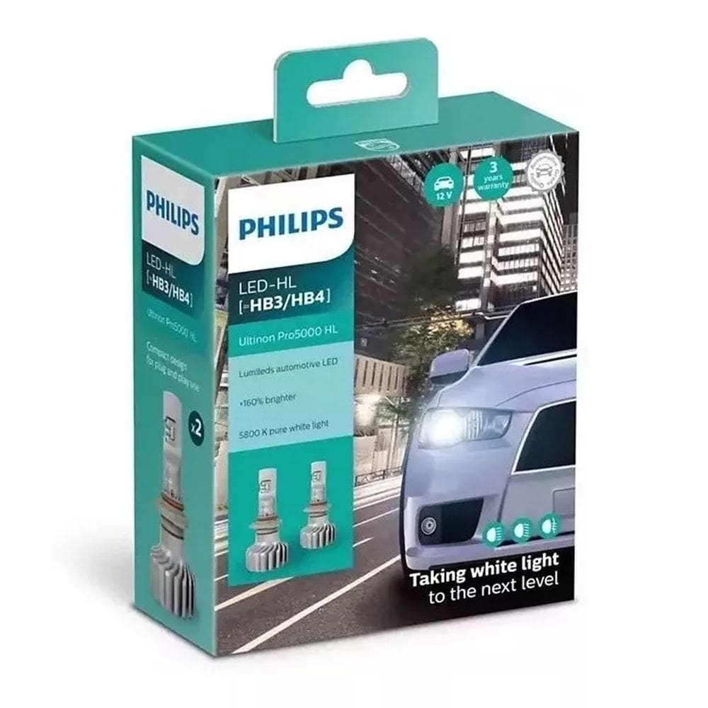 Par Lampada Philips X-treme Vision Pro H7 3400K 150% + Luz