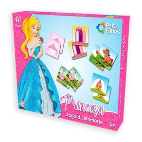 Jogo Da Memória Princesas Brinquedo Didático Com 40 Peças - Pais e Filhos