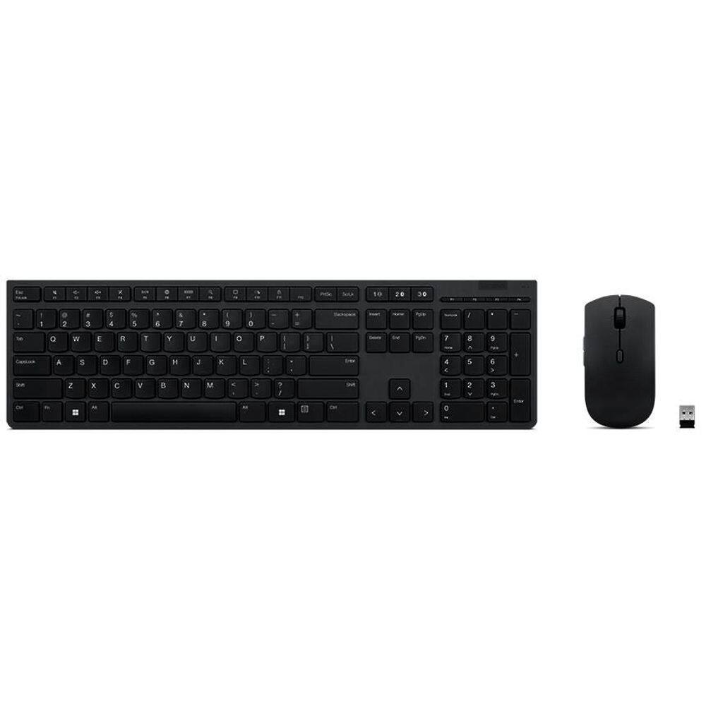 Conjunto de teclado e mouse sem fio recarregável profissional