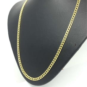 Corrente Cordão Banhado Ouro 18k Grumet Dupla 5MM - 60CM