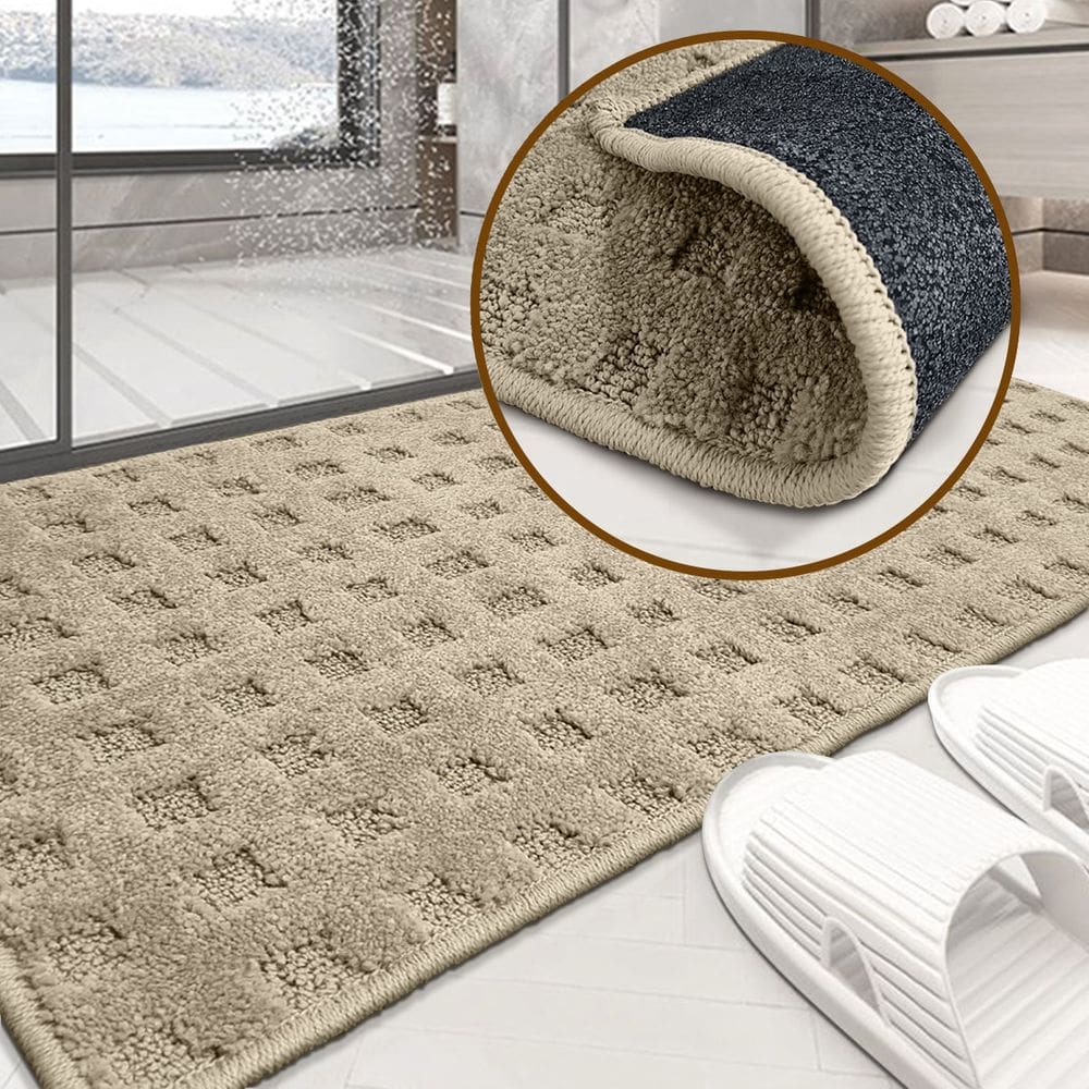 1 Tapete Banheiro Antiderrapante Grande Soft Re03 Js 50X100