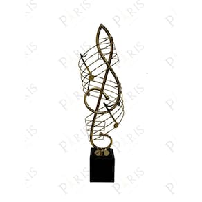 Peça Decorativa Nota Musical em Metal Dourado 50cm 14688-PL