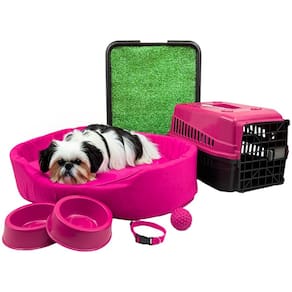 Kit Pet Médio Cama Europa com Sanitário Grama e Transporte