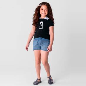 Blusa Wandinha infantil menina em malha Brandili