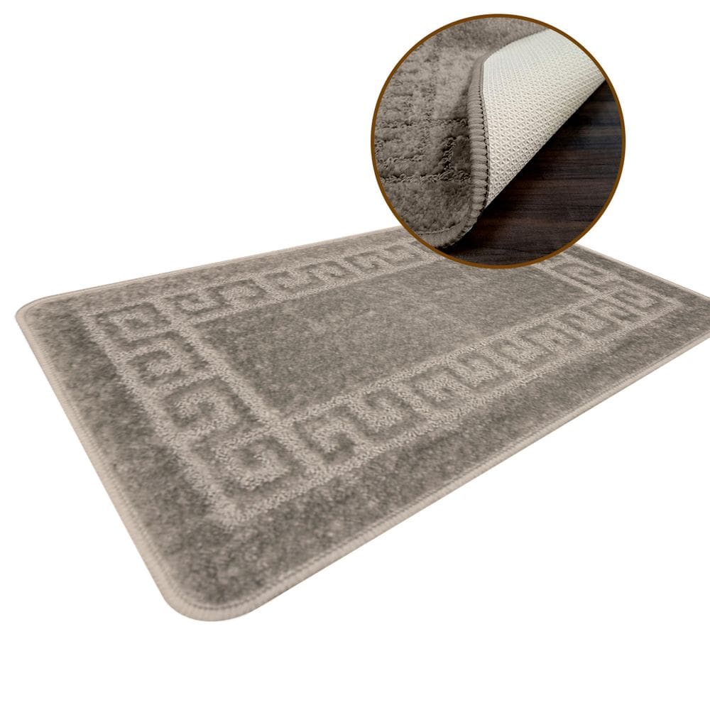 2 Tapete Banheiro Grego Antiderrapante Macio Ce Ka 40x60