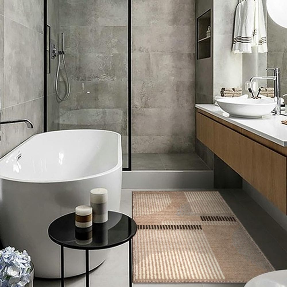 2 Tapete Banheiro Grande Antimofo Soft Macio Js Rg35ta 50X80