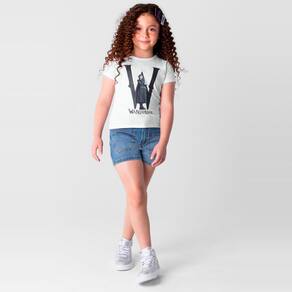 Blusa Wandinha infantil menina em malha Brandili