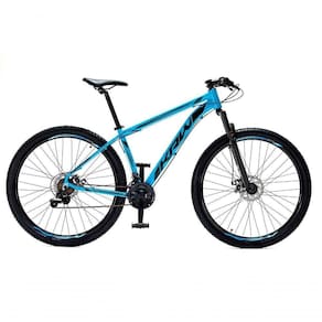 Bicicleta Aro 29 Krw Alumínio Shimano 24 Vel Freio A Disco Suspensão MountainBike S4 17 Azul-Preto