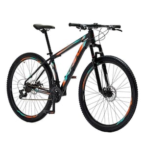 Bicicleta Aro 29 Krw Alumínio 21 Vel Freio A Disco Suspensão Dianteira S3 17 Preto-Azul E Laranja