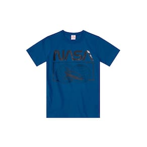 Camiseta Nasa infantil unissex em malha Brandili