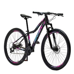 Bicicleta Aro 29 Krw Alumínio 21 Vel Freio A Disco Suspensão Dianteira S3 15.5 Preto-Rosa E Azul