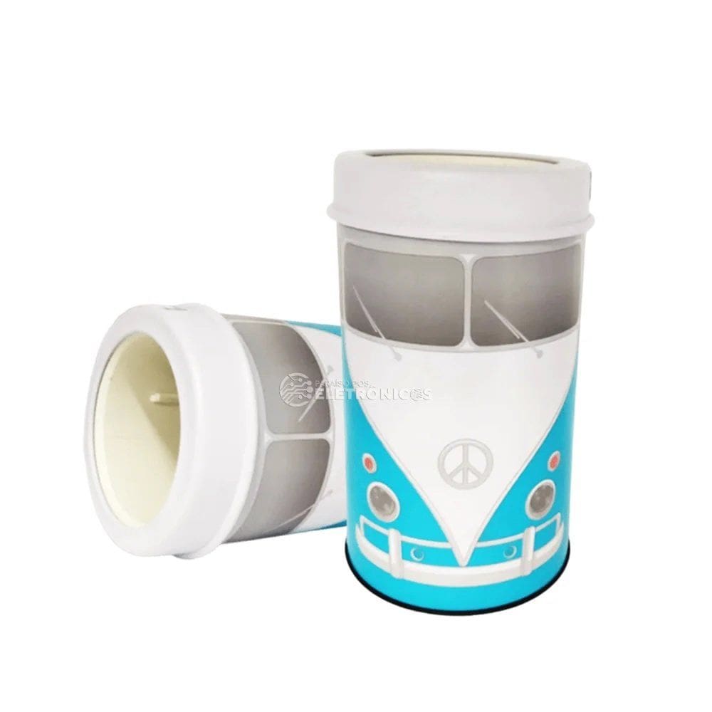 Porta Garrafa Cerveja Retrô Kombi Cervegela 600ml Plástico - Azul/Branco