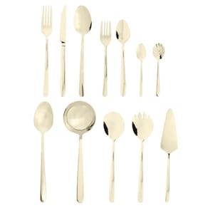 Faqueiro 54 Peças de Aço Inox Viena Champanhe - Wolff