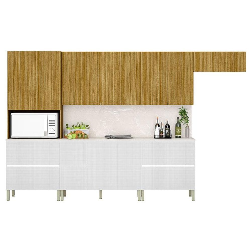 Cozinha Modulada Art 8 Peças Freijó Ártico Riscatto - Kits Paraná
