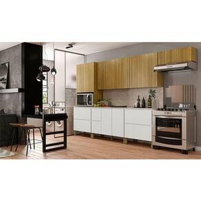 Cozinha Modulada Ambiente Art 8 Peças Freijó Ártico Riscatto - Kits Paraná