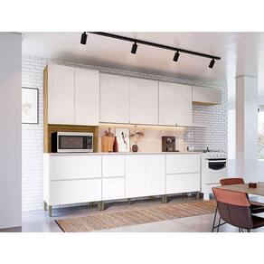 Cozinha Modulada Ambiente Art 8 Peças Freijó Ártico Soft - Kits Paraná