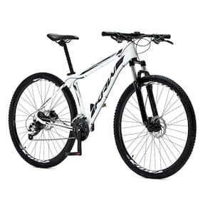 Bicicleta Aro 29 Krw Alumínio 21 Vel Freio A Disco Suspensão Dianteira S3 15.5 Branco-Preto