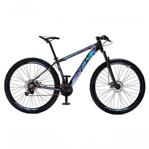 Bicicleta Aro 29 Krw Alumínio Shimano 24 Vel Freio A Disco Suspensão S4 21 Preto-Azul E Roxo