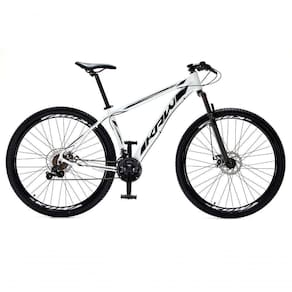 Bicicleta Aro 29 Krw Alumínio 27 Vel Freio A Disco Suspensão Dianteira S7 21 Branco-Preto