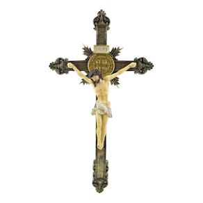 Crucifixo Para Parede Imagem Jesus Cruz Crucificado 39.5cm