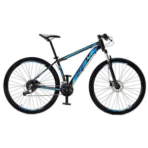 Bicicleta Aro 29 Krw Alumínio 27 Vel Freio Hidráulico Suspensão Com Trava S9 19 Preto-Azul