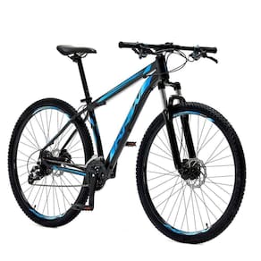 Bicicleta Aro 29 Krw Alumínio 24 Vel Freio Hidráulico Suspensão Dianteira S2 17 Preto-Azul