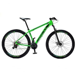 Bicicleta Aro 29 Krw Alumínio 27 Vel Freio A Disco Suspensão Dianteira S7 Verde-Preto 17 Verde-Preto