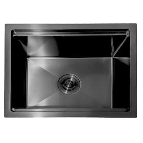 Cuba Inox Preta Support Cozinha Sobrepor Ou Embutir 50x40cm