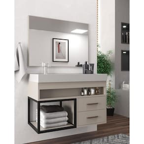Gabinete Banheiro Cuba E Espelheira 80Cm MultimóveisVcr10071