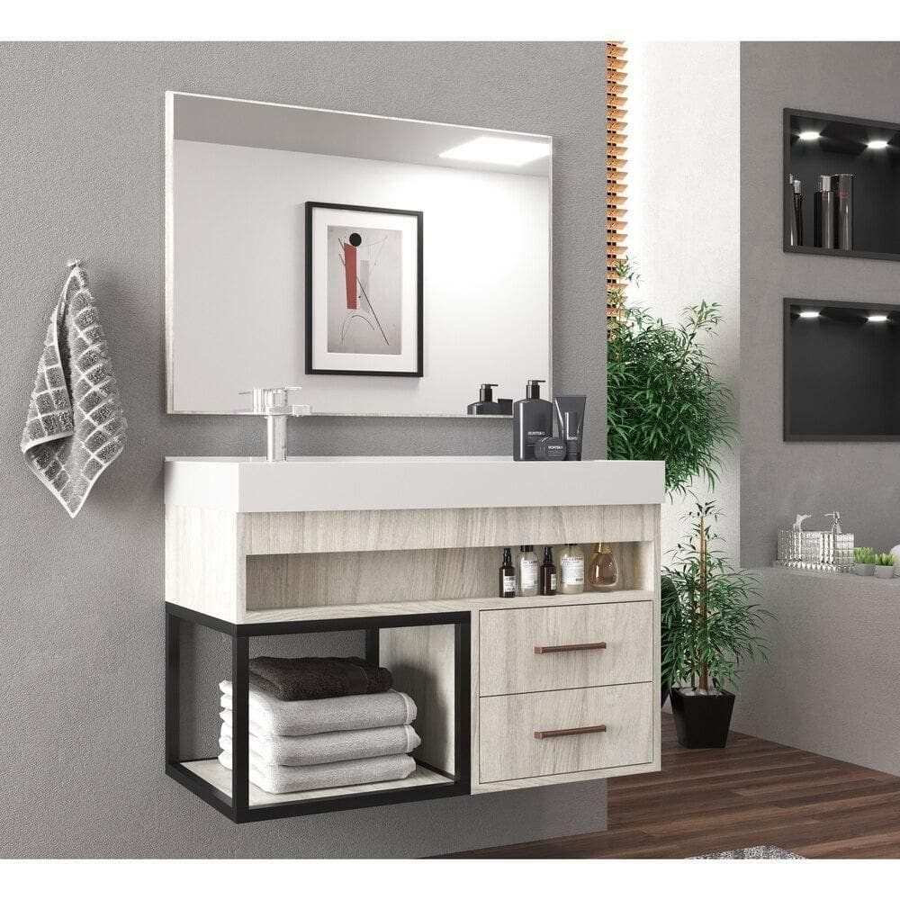Gabinete Banheiro Cuba E Espelheira 80Cm MultimóveisVcr10071