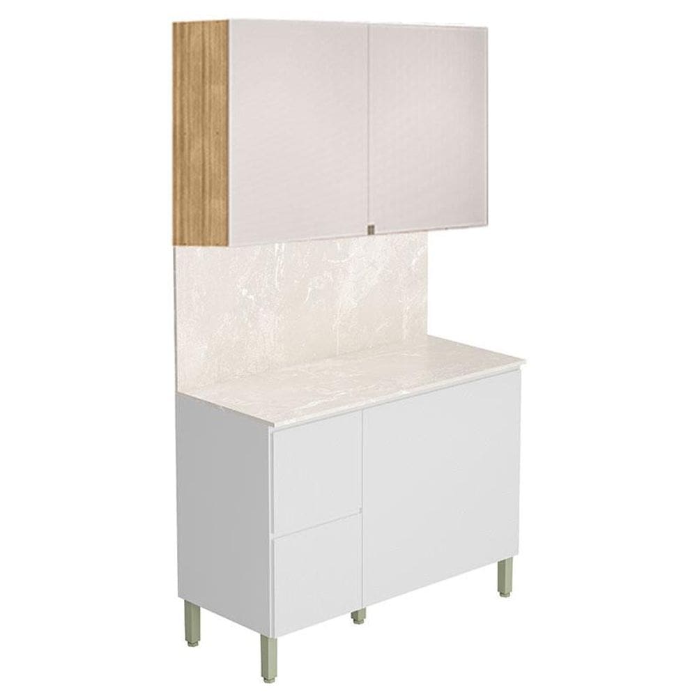Cozinha Modulada Art 2 Peças 120cm Freijó Ártico Soft – Kits Paraná