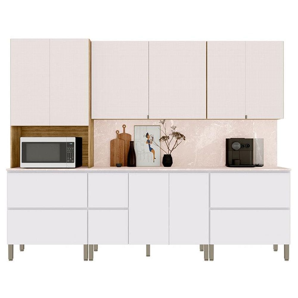 Cozinha Modulada Art 7 Peças Freijó Ártico Soft – Kits Paraná