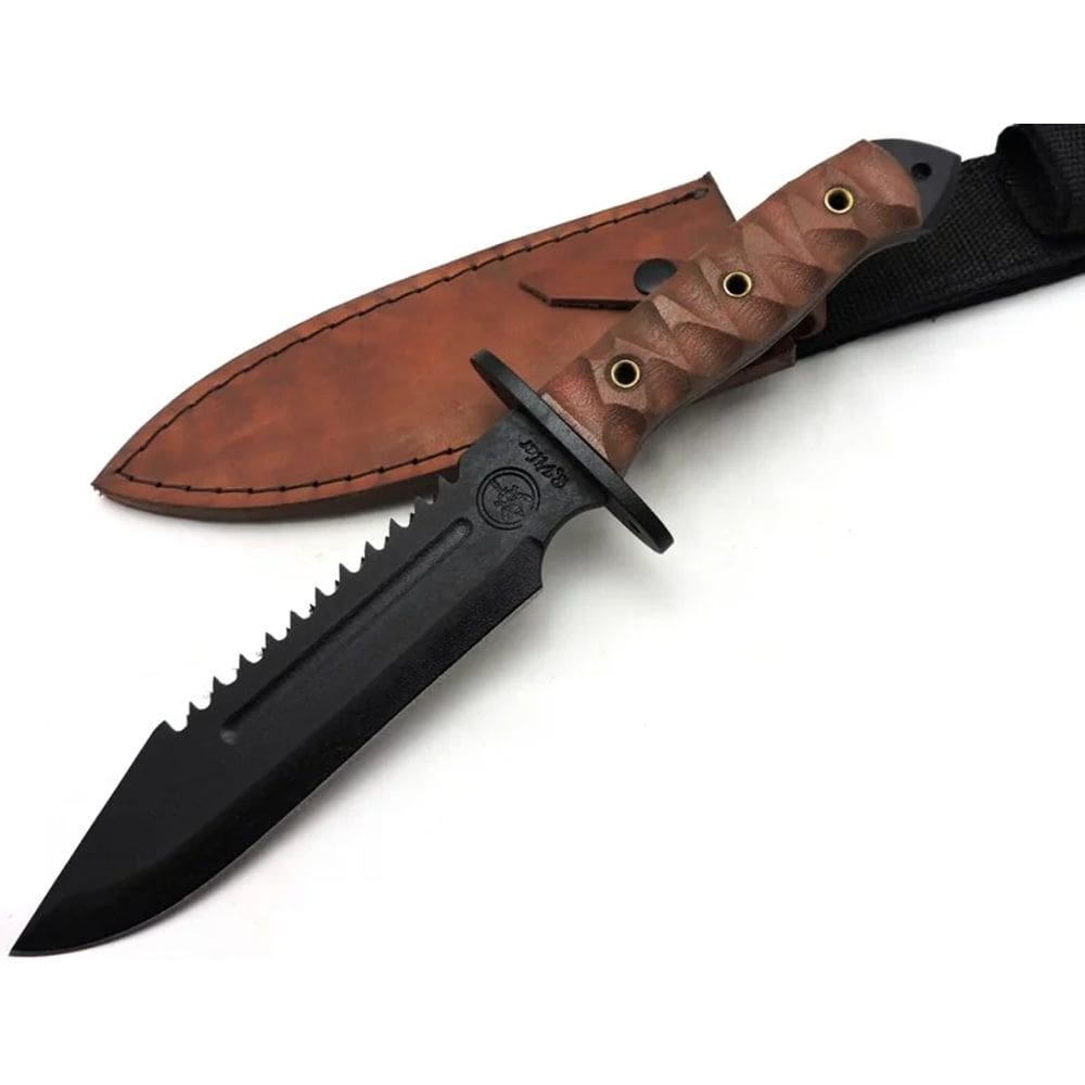 Faca R .Vilar Oficial B.O.P.E. Caveira Preta - Lâm. 18 cm.