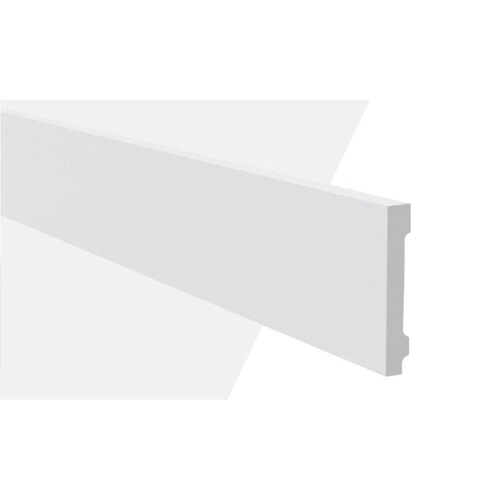 Kit com 15 Barras Rodapé Gart de Poliestireno Wb11 18mmx11cm Metro Linear 7,32m Branco
