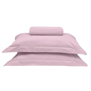 Kit Lencol Elástico e Fronha Queen 230 Fios Reffinata Buettner Rosa