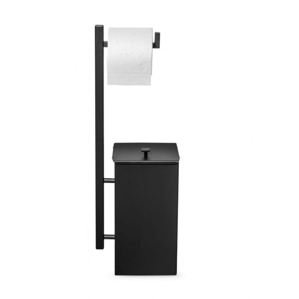 Lixeira com Papeleira Preto Fosco 4 Litros Ecobin