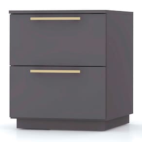 Mesa de Cabeceira 2 Gavetas 50cm Dubai Alasca - Vila Rica